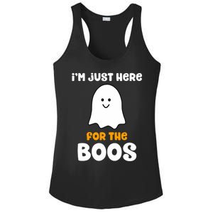 IM Just Here For The Boos Funny Halloween Drinking Ladies PosiCharge Competitor Racerback Tank