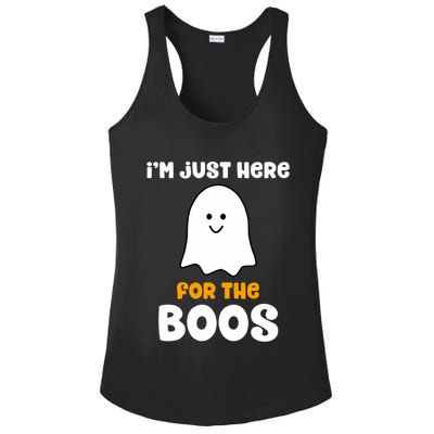 IM Just Here For The Boos Funny Halloween Drinking Ladies PosiCharge Competitor Racerback Tank