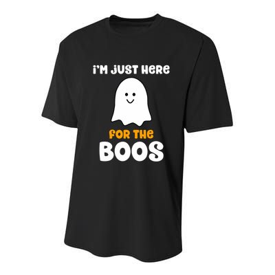 IM Just Here For The Boos Funny Halloween Drinking Youth Performance Sprint T-Shirt