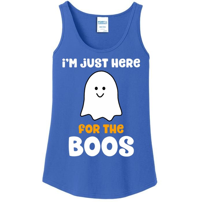 IM Just Here For The Boos Funny Halloween Drinking Ladies Essential Tank