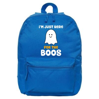 IM Just Here For The Boos Funny Halloween Drinking 16 in Basic Backpack