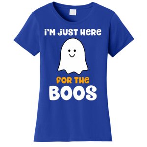 IM Just Here For The Boos Funny Halloween Drinking Women's T-Shirt