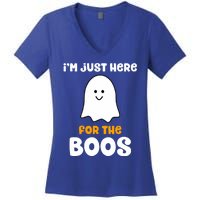 IM Just Here For The Boos Funny Halloween Drinking Women's V-Neck T-Shirt