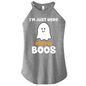 IM Just Here For The Boos Funny Halloween Drinking Women's Perfect Tri Rocker Tank