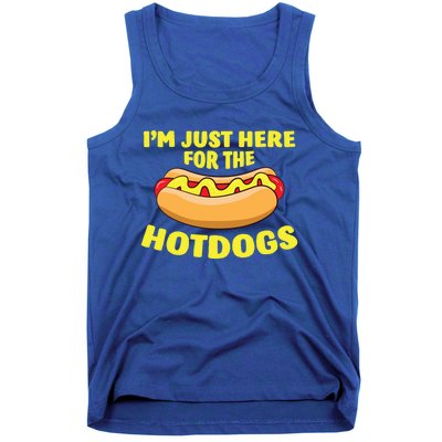 I'm Just Here For The Hotdogs Funny Hot Dog Gift Tank Top