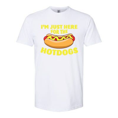 I'm Just Here For The Hotdogs Funny Hot Dog Gift Softstyle® CVC T-Shirt