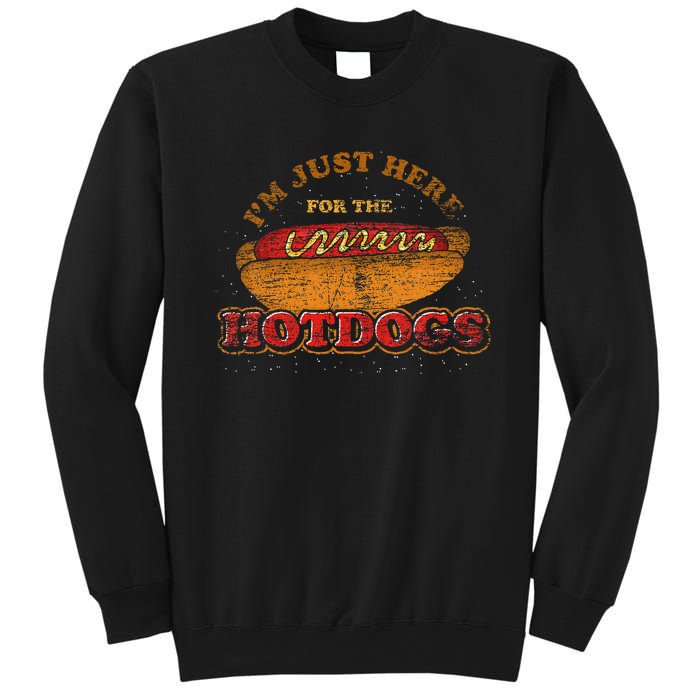 Im Just Here For The Hot Dogs Foodie Weiner Sweatshirt