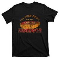 Im Just Here For The Hot Dogs Foodie Weiner T-Shirt