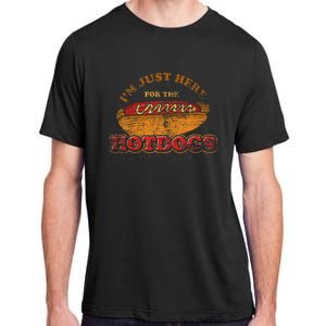 Im Just Here For The Hot Dogs Foodie Weiner Adult ChromaSoft Performance T-Shirt