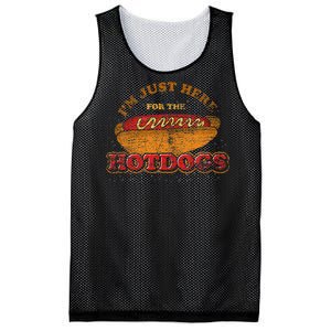 Im Just Here For The Hot Dogs Foodie Weiner Mesh Reversible Basketball Jersey Tank