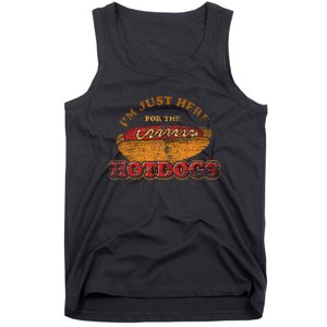 Im Just Here For The Hot Dogs Foodie Weiner Tank Top