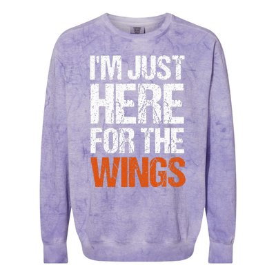 IM Just Here For The Wings Funny Colorblast Crewneck Sweatshirt