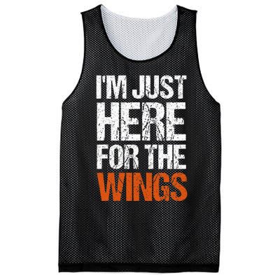 IM Just Here For The Wings Funny Mesh Reversible Basketball Jersey Tank