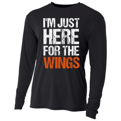 IM Just Here For The Wings Funny Cooling Performance Long Sleeve Crew