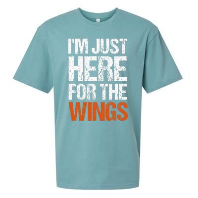 IM Just Here For The Wings Funny Sueded Cloud Jersey T-Shirt