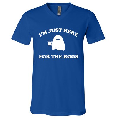 Im Just Here For The Boos Halloween Cute Gift And Gift V-Neck T-Shirt