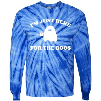 Im Just Here For The Boos Halloween Cute Gift And Gift Tie-Dye Long Sleeve Shirt