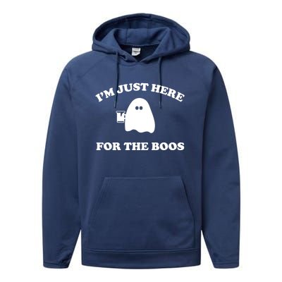 Im Just Here For The Boos Halloween Cute Gift And Gift Performance Fleece Hoodie