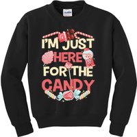 IM Just Here For The Candy Funny Halloween Kids Sweatshirt