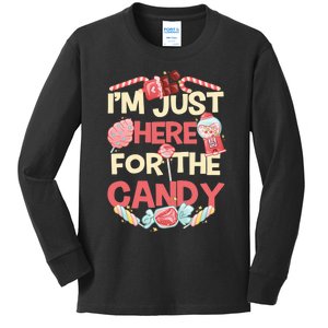 IM Just Here For The Candy Funny Halloween Kids Long Sleeve Shirt