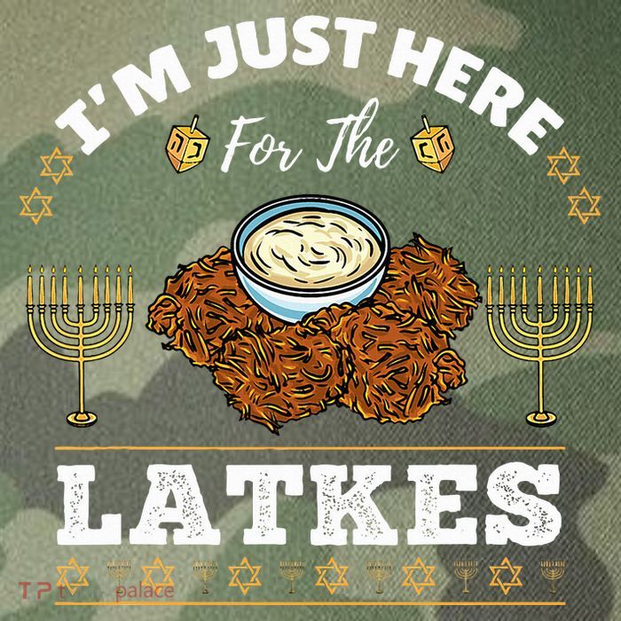 Im Just Here For The Latkes Chanukah Hanukkah  Legacy Tie Dye Trucker Hat