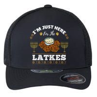 Im Just Here For The Latkes Chanukah Hanukkah  Flexfit Unipanel Trucker Cap