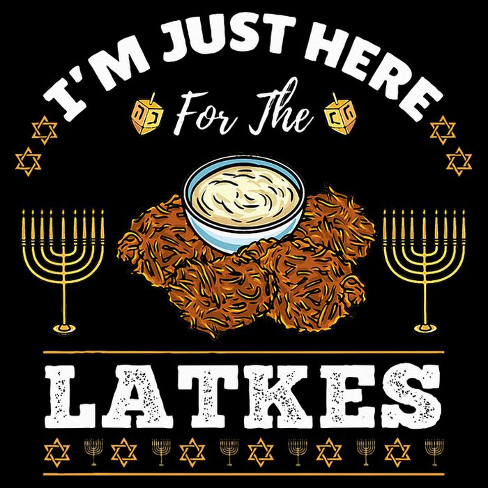 Im Just Here For The Latkes Chanukah Hanukkah  Flexfit Unipanel Trucker Cap