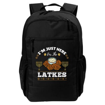 Im Just Here For The Latkes Chanukah Hanukkah  Backpack