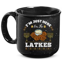 Im Just Here For The Latkes Chanukah Hanukkah  15oz Campfire Ceramic Mug