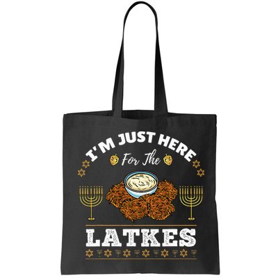 Im Just Here For The Latkes Chanukah Hanukkah  Bag