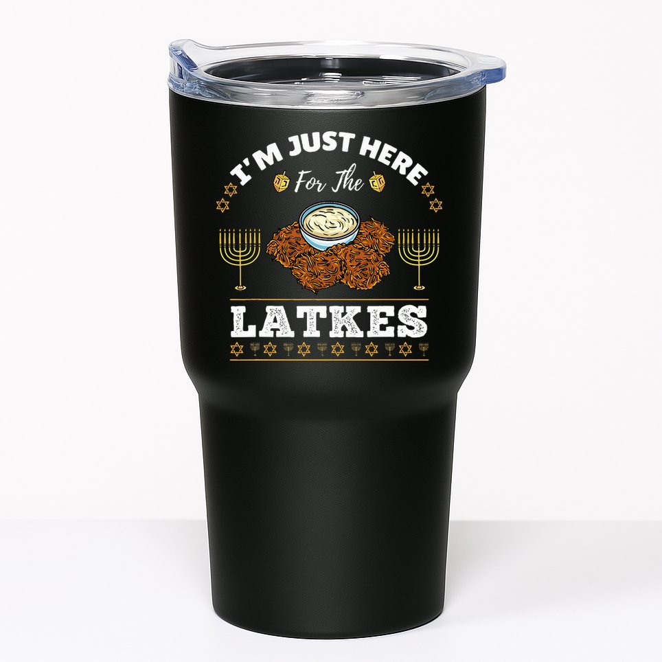 Im Just Here For The Latkes Chanukah Hanukkah  Tumbler