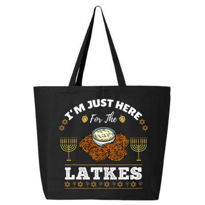 Im Just Here For The Latkes Chanukah Hanukkah  25L Jumbo Tote