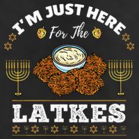 Im Just Here For The Latkes Chanukah Hanukkah  25L Jumbo Tote