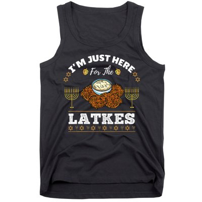 Im Just Here For The Latkes Chanukah Hanukkah  Tank Top