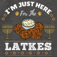 Im Just Here For The Latkes Chanukah Hanukkah  Vector Backpack