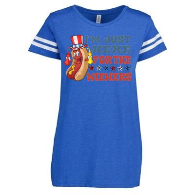 Im Just Here For The Wieners Sausage Enza Ladies Jersey Football T-Shirt