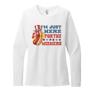 Im Just Here For The Wieners Sausage Womens CVC Long Sleeve Shirt