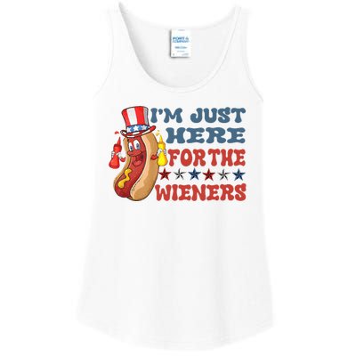 Im Just Here For The Wieners Sausage Ladies Essential Tank