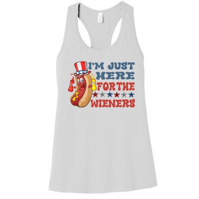 Im Just Here For The Wieners Sausage Women's Racerback Tank