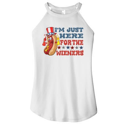 Im Just Here For The Wieners Sausage Women's Perfect Tri Rocker Tank