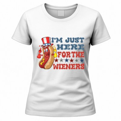 Im Just Here For The Wieners Sausage Women's T-Shirt