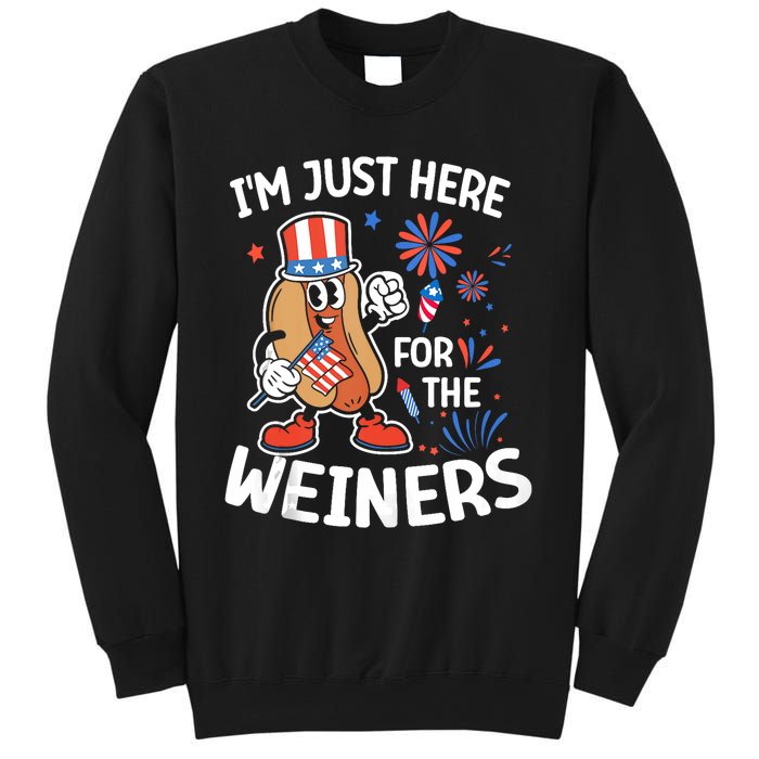 IM Just Here For The Weiners Funny Usa 4th Of July Sweatshirt