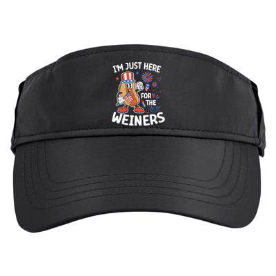 IM Just Here For The Weiners Funny Usa 4th Of July Adult Drive Performance Visor