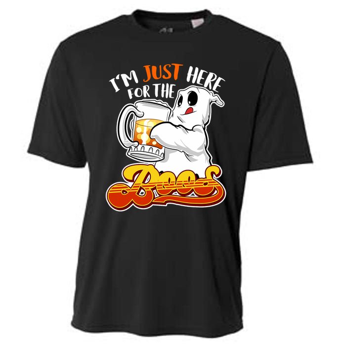 IM Just Here For The Boos Funny Halloween Ghost Cooling Performance Crew T-Shirt