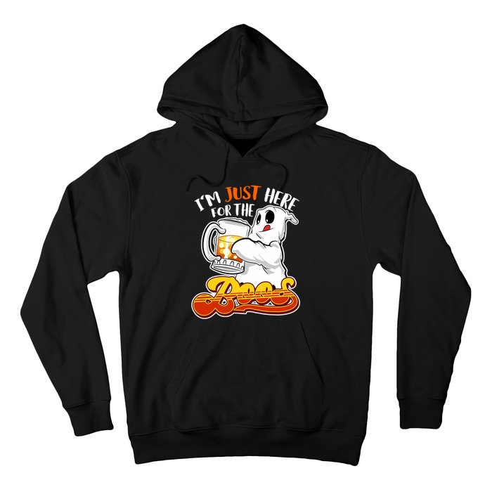 IM Just Here For The Boos Funny Halloween Ghost Hoodie