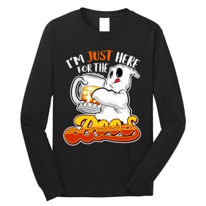 IM Just Here For The Boos Funny Halloween Ghost Long Sleeve Shirt