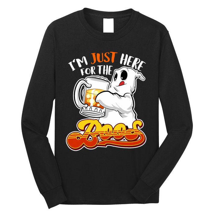 IM Just Here For The Boos Funny Halloween Ghost Long Sleeve Shirt