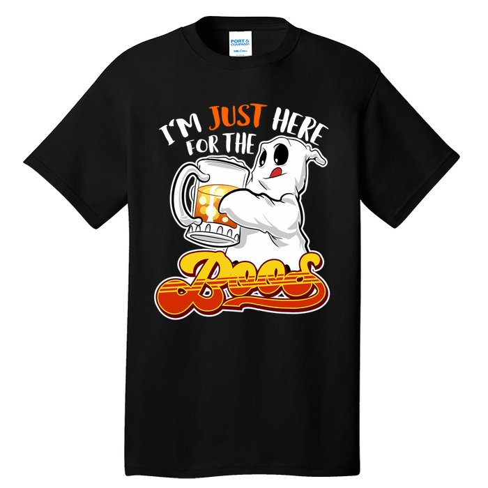 IM Just Here For The Boos Funny Halloween Ghost Tall T-Shirt