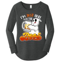 IM Just Here For The Boos Funny Halloween Ghost Women's Perfect Tri Tunic Long Sleeve Shirt