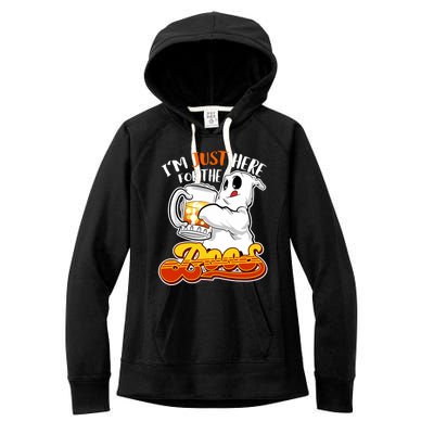 IM Just Here For The Boos Funny Halloween Ghost Women's Fleece Hoodie